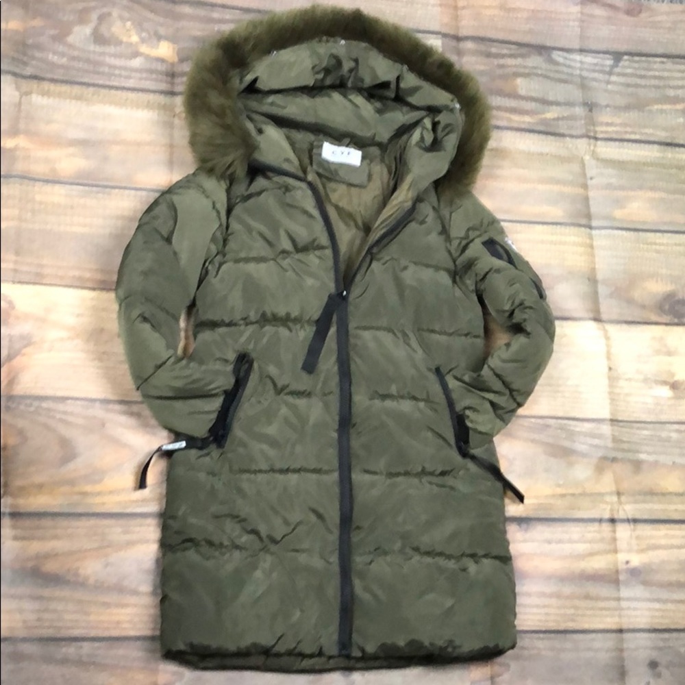 Olive green winter coat